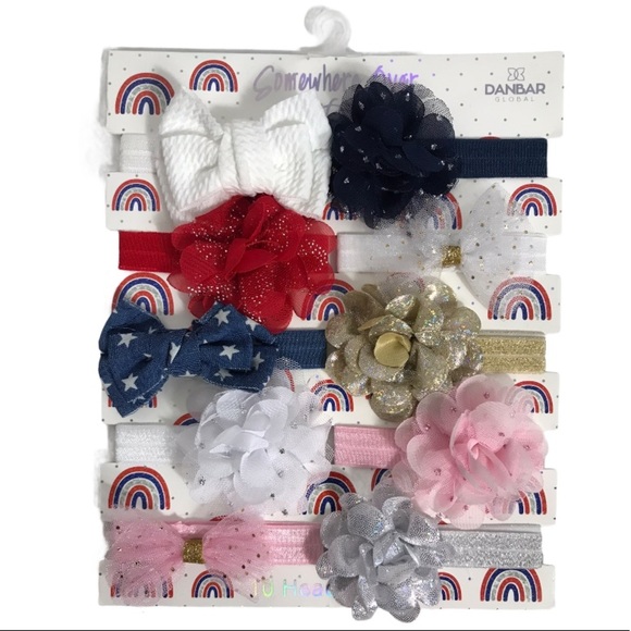 NWT Danbar Global Set of 10 Headbands - Picture 3 of 10